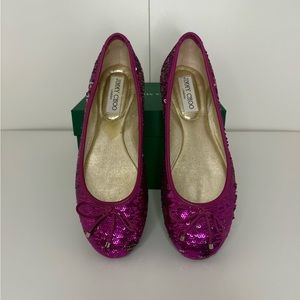 Jimmy Choo sparkly flats